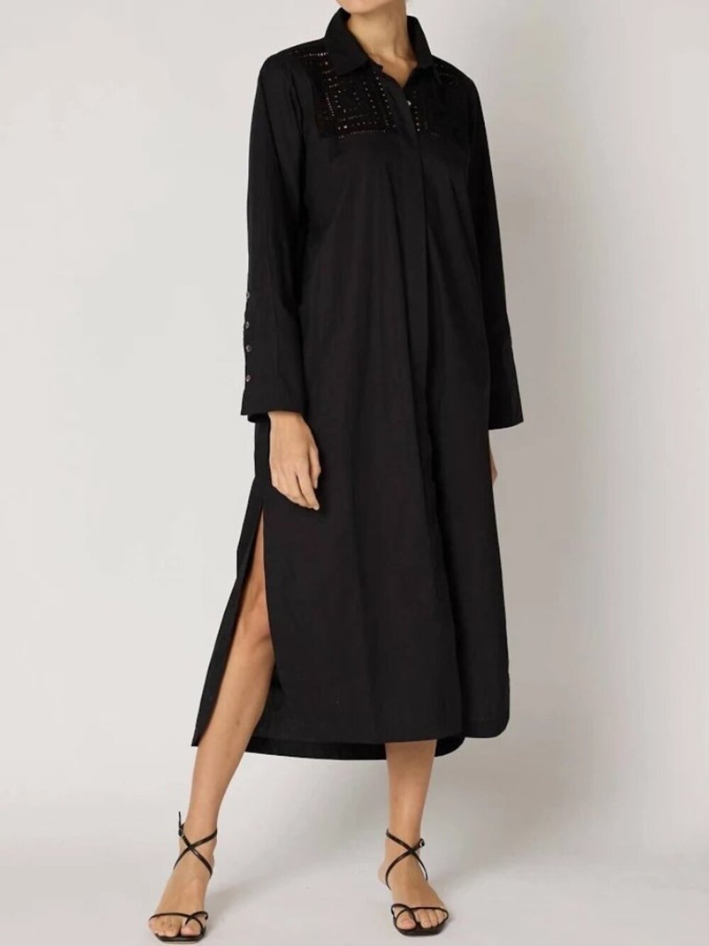 Cleobella Bailey Midi Dress in Black Size Small NWT